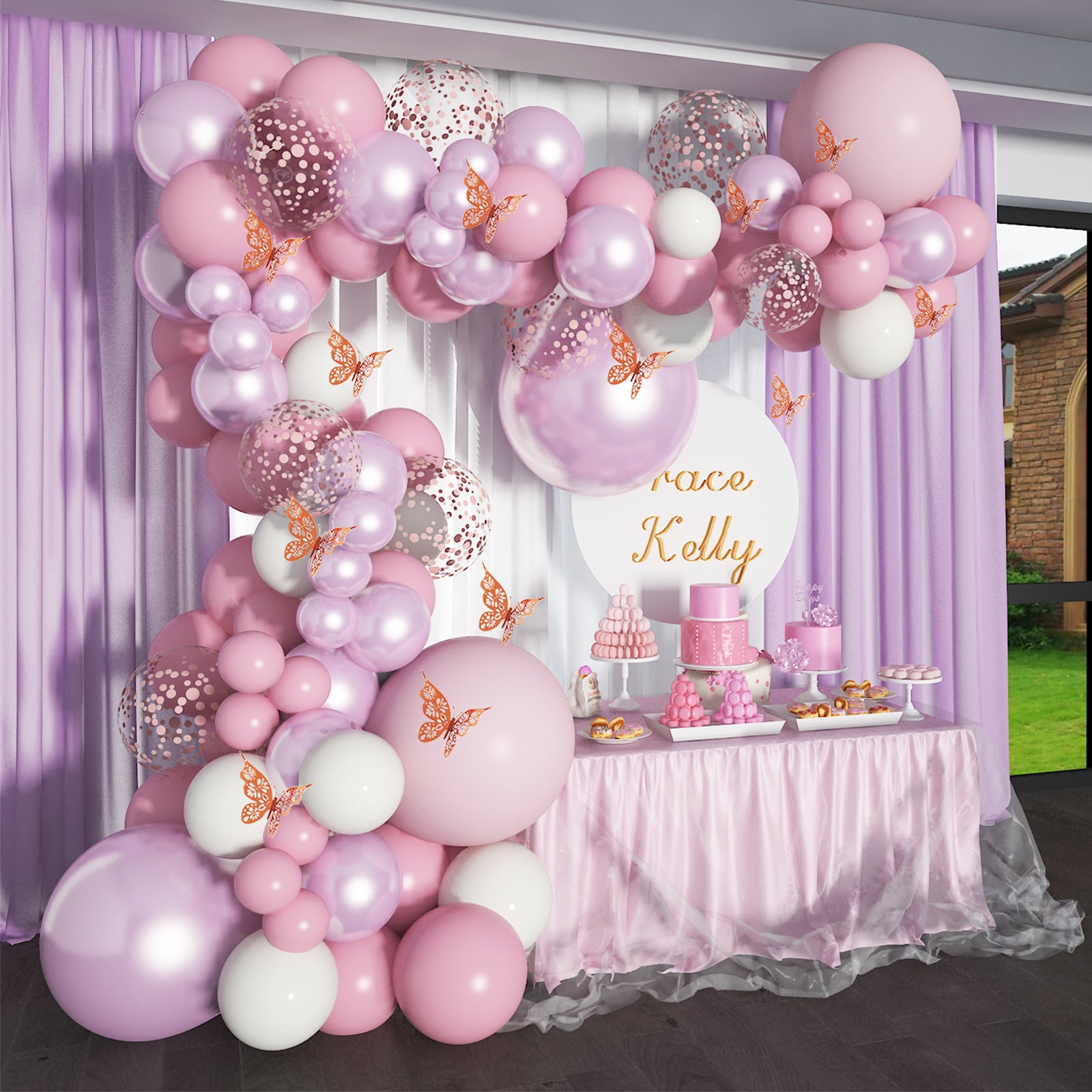 Soonlyn Baby Shower Decorations for Girl 140 Pcs Pink Balloon Garland –  Soonlyn Party